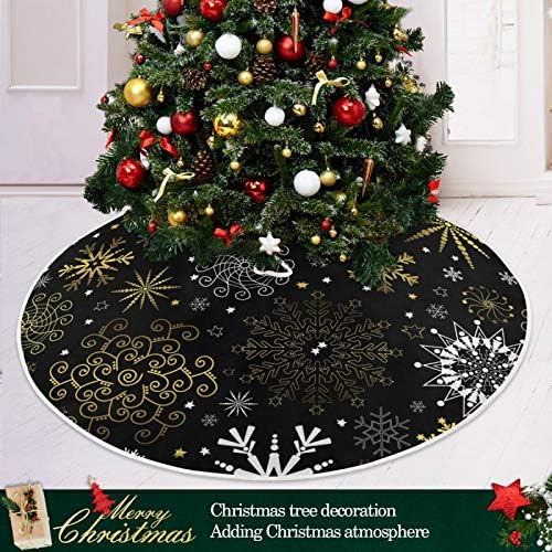 קישוט חצאית עץ חג המולד של Alaza, קישוט חצאית מיני עץ קטן 35.4 אינץ