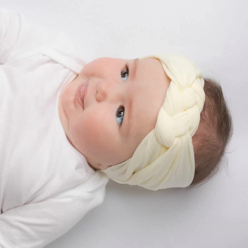 תינוק ניילון סרטי ראש סרטי שיער שיער קשתות גומיות שיער אביזרי עבור תינוק בנות יילוד תינוקות פעוטות ילדים, שנהב