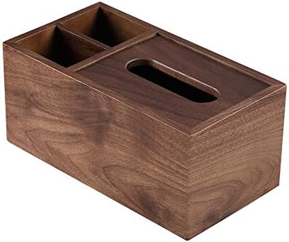 קופסת הרקמות של דופיה אגוז קופסת אחסון מרחוק רב -פונקציונלי קופסת סלון סלון מגירת שולחן קפה מעץ יצירה עץ יצירה