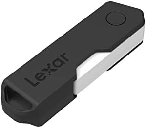 Lexar Jumpdrive Twistturn2 32GB USB 2.0 כונן הבזק, שחור