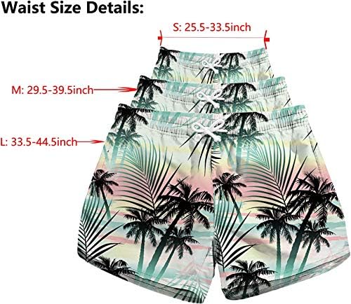 מכנסי חוף הדפסים של Honeystore לנשים שחייה מהירה של לוח המותניים האלסטיים היבשים
