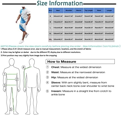 תלבושות של Zhensanguo לגברים 2 חלקים סט של שרירים מזדמנים חולצות טי קצרות