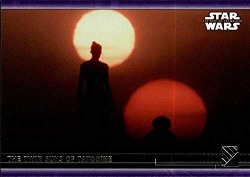 2020 Topps מלחמת הכוכבים עלייה של Skywalker Series 2 Purple 100 השמשות התאומות של כרטיס המסחר Tatooine