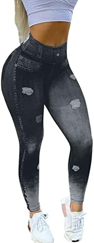 חותלות יוגה לנשים מכנסי קרסול אורך מכנסיים לריצה של ספורט מותניים גבוהות חותלות יוגה מכנסי יוגה שחורים מכנסיים