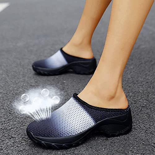 נעלי ספורט של PGOJUNI לנשים, נעלי הליכה של כרית אוויר לנשים, נעלי הליכה, נעלי ספורט אופנה מזדמנים של רשת קשת תמיכה