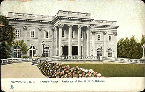 ארמון השיש, מעונו של הגברת O.H.P. בלמונט ניופורט, רוד איילנד RI גלויה עתיקה מקורית