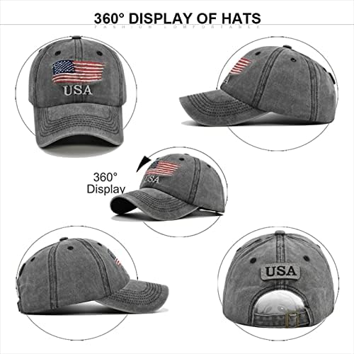 בציר ארהב דגל בייסבול כובע לגברים נשים נמוך פרופיל אופנה רקמת כותנה בייסבול כובע לדיג טיולים
