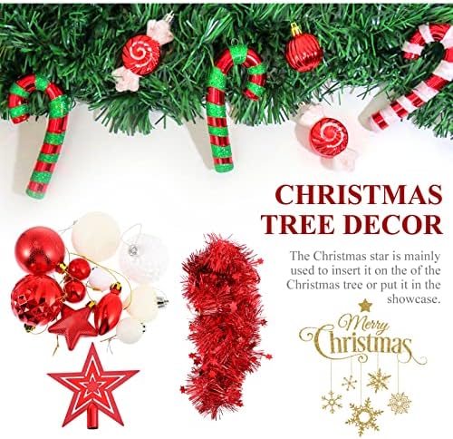 קישוט עץ חג המולד של AMOSFUN סט עץ חג המולד עץ חג המולד כדור חג מולד חג מולד תלויה קישוט עץ חג המולד בובל