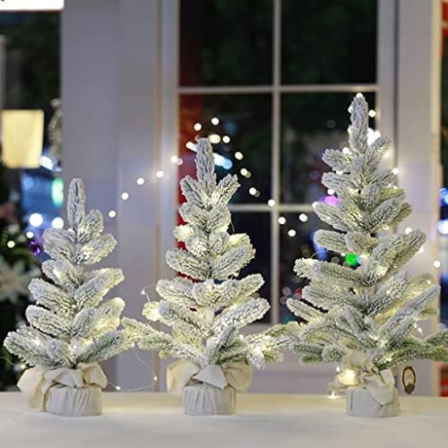 עץ חג המולד של שולחן העבודה של אינדיאה חג המולד, עץ חג המולד של שלג נוהר של שלג, משמש לקישוט הבית לחג המולד וקישוטים לחג המולד עצים