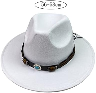 אופנה פדורה פדורה גברים רחבים לנשים לבוש כובע נשים וכובעי כובעי בייסבול כובעי בייסבול להקות כובע קאובוי מערביות לגברים