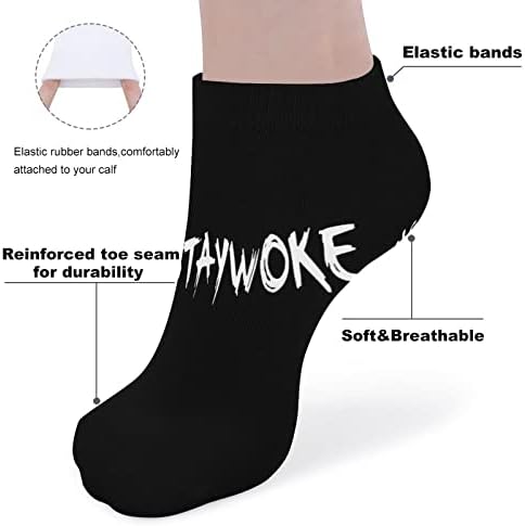 Staywoke 5 זוגות מצחיקים גרבי קרסול גרביים אתלטים ללא מופע מרופדים לגברים נשים
