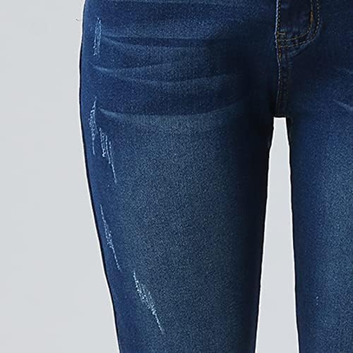 נשים ג 'ינס סרבל מכנסיים ג' ינס לנשים גבוהה מותן אלסטי בגדים מפותלת למתוח במצוקה ז ' אן מכנסיים עבור