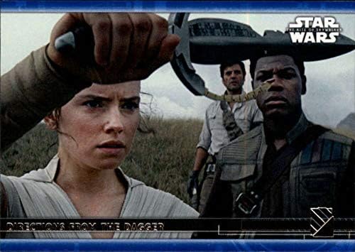 2020 Topps מלחמת הכוכבים העלייה של Skywalker Series 2 Blue 46 כיוונים מ- The Dagger Rey, Finn Trading Card