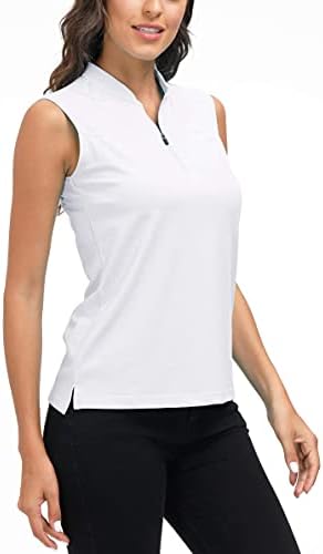 חולצת טניס טניס של Mofiz לנשים חולצת פולו ללא שרוולים ספורט טריקו פעילה טי אתלטית