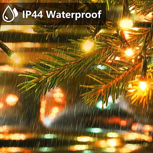 אורות עץ חג המולד - Warmwhite 480 LED 9.83ft x 16 אורות טיפה קישוטי חג המולד עם 8 דגמים ופונקצית זיכרון וטיימר