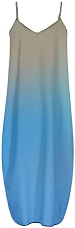 שמלת מקסי של Ruziyoog קיץ לנשים בתוספת רצועות ספגטי בגודל שמלות ארוכות זורמות שמלות ארוכות זורמות