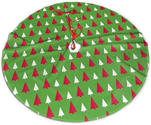 עצי חג מולד שמח של Lveshop חצאית עץ חג המולד עגול יוקרה עגול מקורה מחצלת חוץ כפרי קישוטי חג עץ חג המולד （30 /36 /48 שלושה גדלים Å