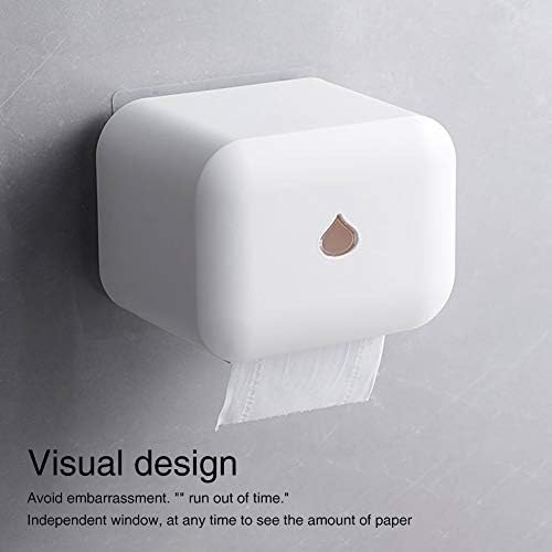 Zhengguifang עמיד דבק עצמי קופסת אמבטיה קיר קיר רכוב מיכל מיכל טואלט אביזרים אטומים למים אחסון מחזיק נייר