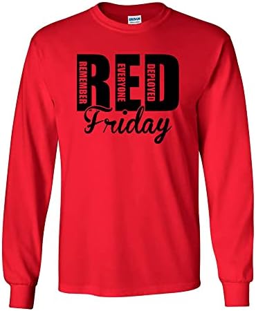 אדום יום שישי זוכר כולם לפרוס ארוך שרוול חולצה