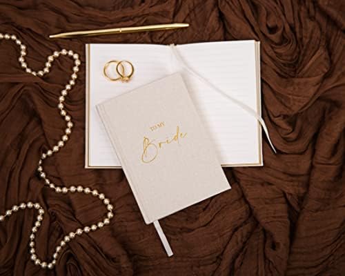 מוג ' י לחתן שלי ולכלה שלי ספרי נדרים לחתונה-נייר זהב שנהב מובלט יומן מחברת לחידוש נדרים לטקס חתונה-רעיונות למתנות לחתונה