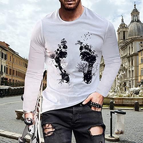 חולצות טריקו גרפיות של שרוול ארוך עבור Mens 3D רחוב מודפסות חולצות טים ​​מצחיקות