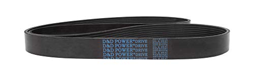 D&D PowerDrive 580K18 Poly V Belt, 18 להקה, גומי