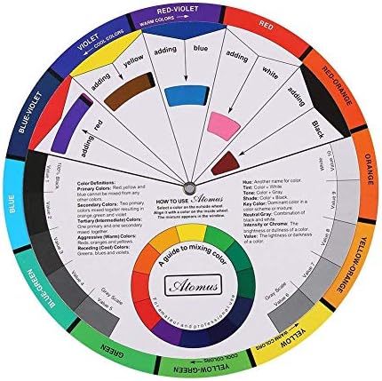גלגל צבע, מדריך תערובת צבעים יצירתי מדריך גלגל כרומטי גלגל גלגל קעקוע צבע אמן אמן צבע ערבוב פלטת תרשים, מדריך לכיס ערבוב צבעוני מעגל כרומטי כלי לימוד כיתה