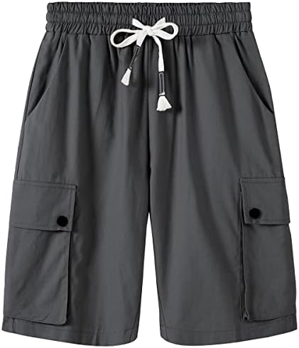 מכנסי מטען לנשים MSMSSE מכנסיים קצרים מטיילים קזים משקל קל משקל ספורט מכנסי ספורט בברך